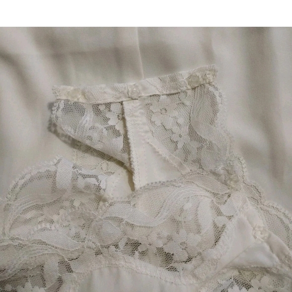 Vintage Victoria's Secret Gold Label Cream Romper Lace Trim Women's Size S - Picture 3 of 5